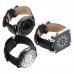Fashion Digital Blue LED Light Time Date Week Rubber Band Wrist Watch Gift