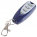 Universal Wireless 4 Buttons Metal Remote Controller with Keychain Key Ring Blue