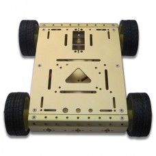 4WD Drive Aluminum Mobile Robot Car Chassis Arduino Platform - Golden