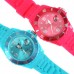 ICE Style Plastic Watch Multi-Color Watch Jelly Candy Quartz Silicone Gift Wristwatch with Calender
