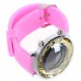 Jelly Digital Mirror Unisex Silicone Sports Candy LED Watches - Pink