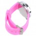 Jelly Digital Mirror Unisex Silicone Sports Candy LED Watches - Pink