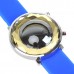 Jelly Digital Mirror Unisex Silicone Sports Candy LED Watches - Deep Blue