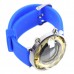 Jelly Digital Mirror Unisex Silicone Sports Candy LED Watches - Deep Blue