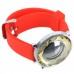 Jelly Digital Mirror Unisex Silicone Sports Candy LED Watches - Red