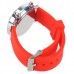 Jelly Digital Mirror Unisex Silicone Sports Candy LED Watches - Red