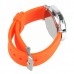 Jelly Digital Mirror Unisex Silicone Sports Candy LED Watches - Orange