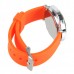 Jelly Digital Mirror Unisex Silicone Sports Candy LED Watches - Orange