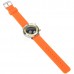 Jelly Digital Mirror Unisex Silicone Sports Candy LED Watches - Orange