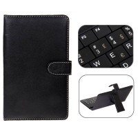 Mini USB Portuguese Keyboard Leather Case with Stylus for 7 inch Tablet PC-Portuguese