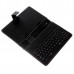 Mini USB Spanish Keyboard Leather Case with Stylus for 7 inch Tablet PC-Spanish