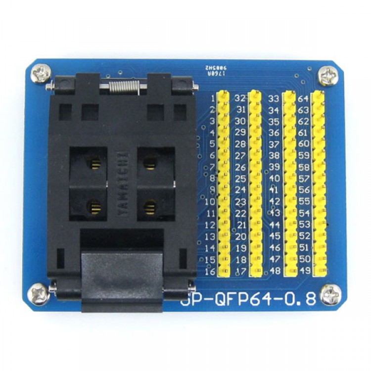 QFP64 PQFP64 TQFP64 0.8mm Pitch- IC Test Socket Adapter GP-QFP64-0.5 ...