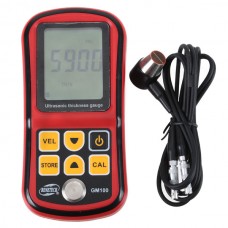 Digital Ultrasonic Thickness Meter Tester Gauge Velocity 1.2~225mm Metal GM-100