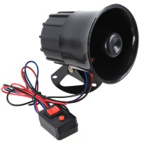 Electronic Siren  Air Horn with Switch- Black