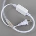 1M SMD 5050 60 LED Flexible LED Strip Lamp 220VAC Waterproof with Plug- White