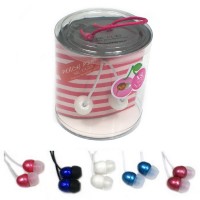 Strawberry In-Ear Headphones Microphone for MP3 MP4 Player