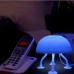 Cute Soft Rubber Jellyfish Style USB Powered White Blue Light Desktop Lamp Special Gift