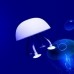 Cute Soft Rubber Jellyfish Style USB Powered White Blue Light Desktop Lamp Special Gift