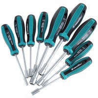 Hex Key Nut Screw Driver Magnetic Socket Handle Tool 10PC