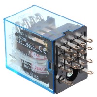 10PCS 24V DC Coil Power Relay MY4NJ HH54P- L with LED Indication Lamp