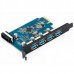 4-Port USB 3.0 High Speed PCI-E Expansion Card for Desktop