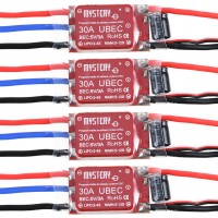 Mystery 30A UBEC Brushless ESC 5V/3A BEC Programable Speed Controller for RC Airplane 4-Pack