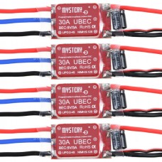 Mystery 30A UBEC Brushless ESC 5V/3A BEC Programable Speed Controller for RC Airplane 4-Pack