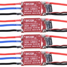 Mystery 30A UBEC Brushless ESC 5V/3A BEC Programable Speed Controller for RC Airplane 4-Pack