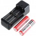 Trustfire X8 CREE XM-L T6 5 Mode 1000LM Memory LED Flashlight 2*18650- Black