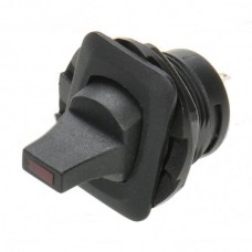 Car Rocker Button Switch w/ Red Indicator - Black (DC 12V / Vehicle DIY)