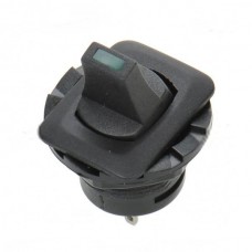 ST0403 Car Vehicle Rocker Switch with Green Indicating Light - Black (12V/10A)