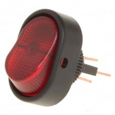 ST0413 Boat Shaped Switch with Red Indicator (Vehicle DIY)