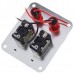 Silver Aluminium Flip-up Ignition 2-Covered-Switch Panel for Auto-Refitting