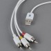 1.2M Component 3RCA Cable Charger Transfer Data Cable with USB for iPad AV Cable for iphone