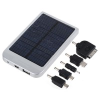 0.7W 2600mAh Portable External Mobile Backup Battery Solar Charger Pocket Power for iPhone 4 4G 3G iPod