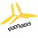 9045 9x4.5" 3-blade Counter Rotating Propeller CW CCW Blade-Yellow