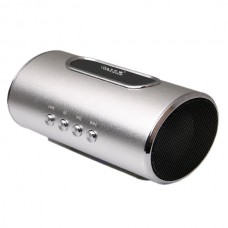 N60 Mini LoudSpeaker Rechargeable Mini Portable Speaker Micro SD Card MP3 Loudspeaker-Silver