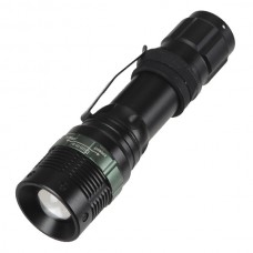 Super Bright Gree LEDTorch with Dimmer & Clip 3xAAA Waterproof  Flashlight