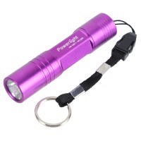 Powerlight HX-G011 High Brightness Aluminum Alloy LED 1W Flashlight Torch 1 x AA-Purple