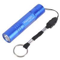 Powerlight HX-G011 High Brightness Aluminum Alloy LED 1W Flashlight Torch 1 x AA-Deep Blue