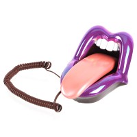 Unique Stylish Mouth Style Novelty Cord Phone Home-use Wired Telephone