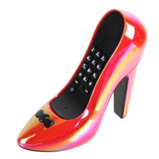 Fashion Design Creative High-Heel Shoe Land Line Telephone-Red