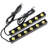 6W LED Lamp Waterproof Daytime Running Light for Automobiles and Motorcycles 2PCS