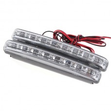 8 LED Lamp Waterproof Daytime Running Light for Automobiles and Motorcycles 2PCS