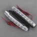 8 LED Lamp Waterproof Daytime Running Light for Automobiles and Motorcycles 2PCS