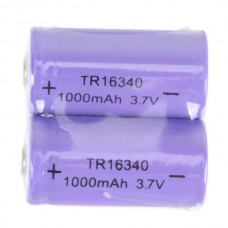 2PCS 16340 123A CR123A 1000mAh Rechargeable Battery 3.7V