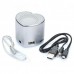 DY-18 Heart Style Mini Rechargeable MP3 Player Speaker  FM Radio USB Silver