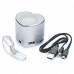 DY-18 Heart Style Mini Rechargeable MP3 Player Speaker  FM Radio USB Silver