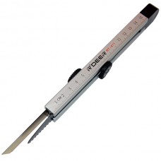 4-in-1 Cutter Saw Cutter Ruler Gradienter Multifunction Mini Aluminium Matt Silver Gradienter