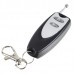 Universal Plasctic Case 2 keys Remote Control  With Keychain Black and Silver